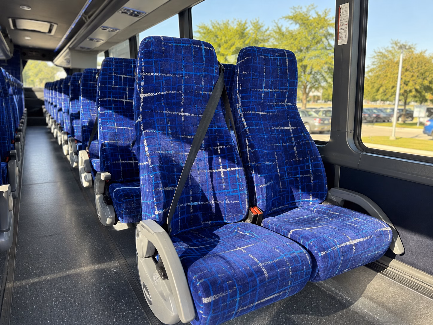 lake elsinore charter bus rental interior