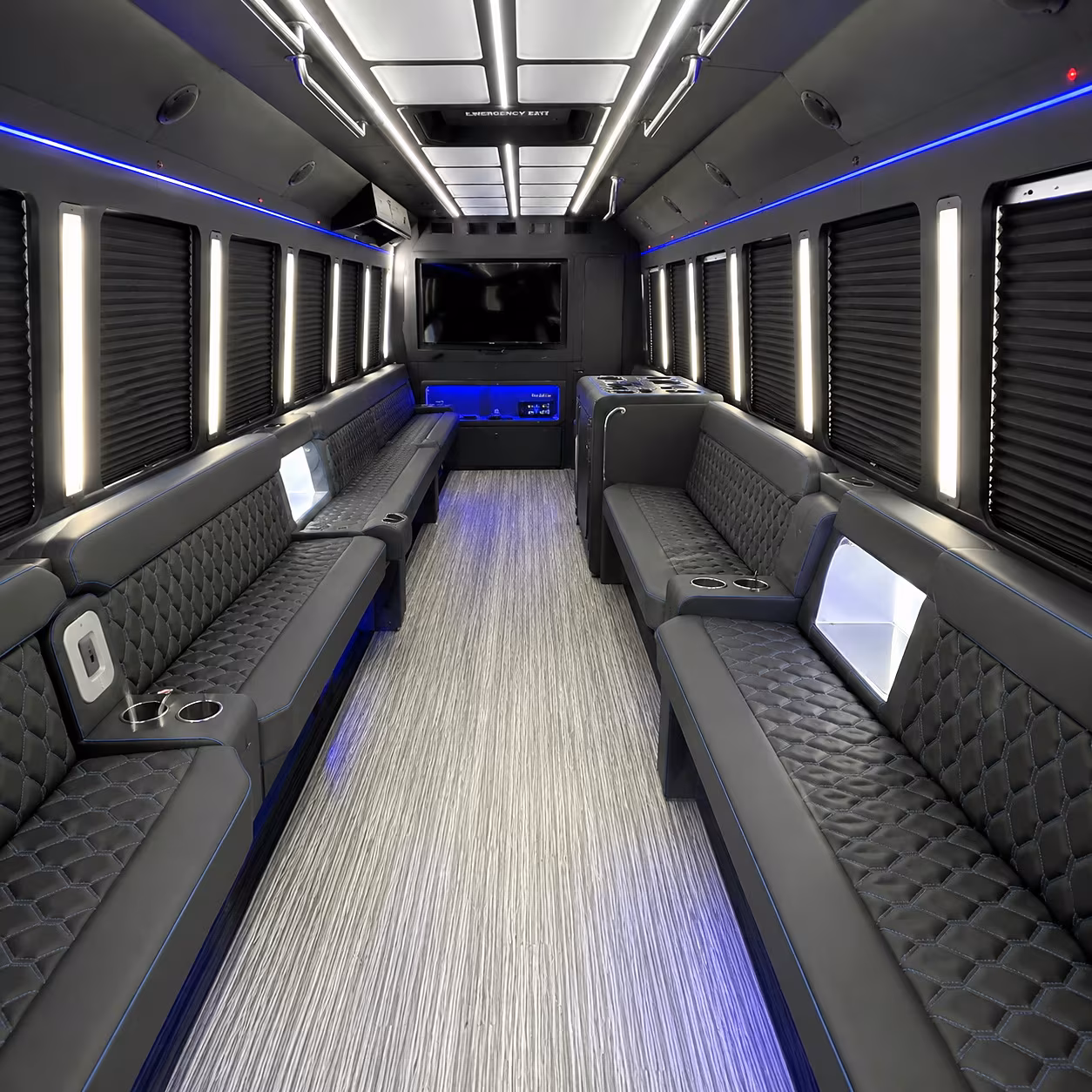 lake elsinore party bus rental interior